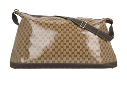 XL Guccissima Luggage Duffle Bag, Coated Canvas, Brown, 105669, 2*